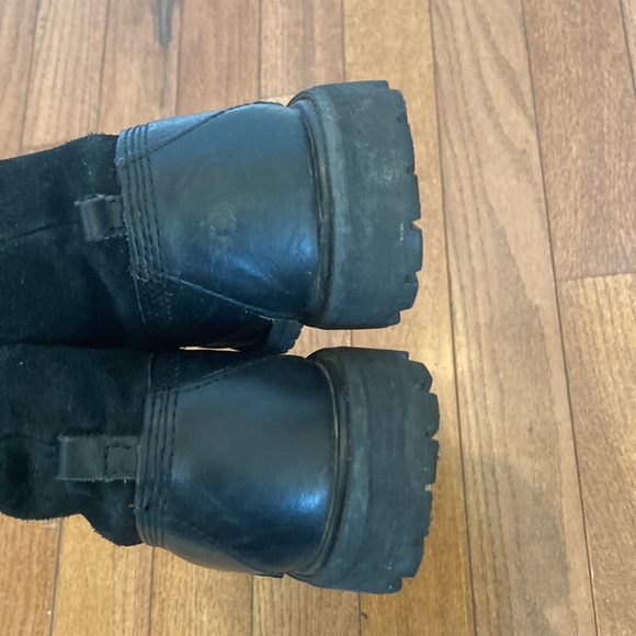 Timberland Earthkeepers Black Suede Leather Fold Down Boot - 7M - Picture 5 of 15